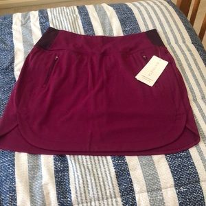 Athleta Fairway Golf Skort 18” Size L Exotic Fuchsia